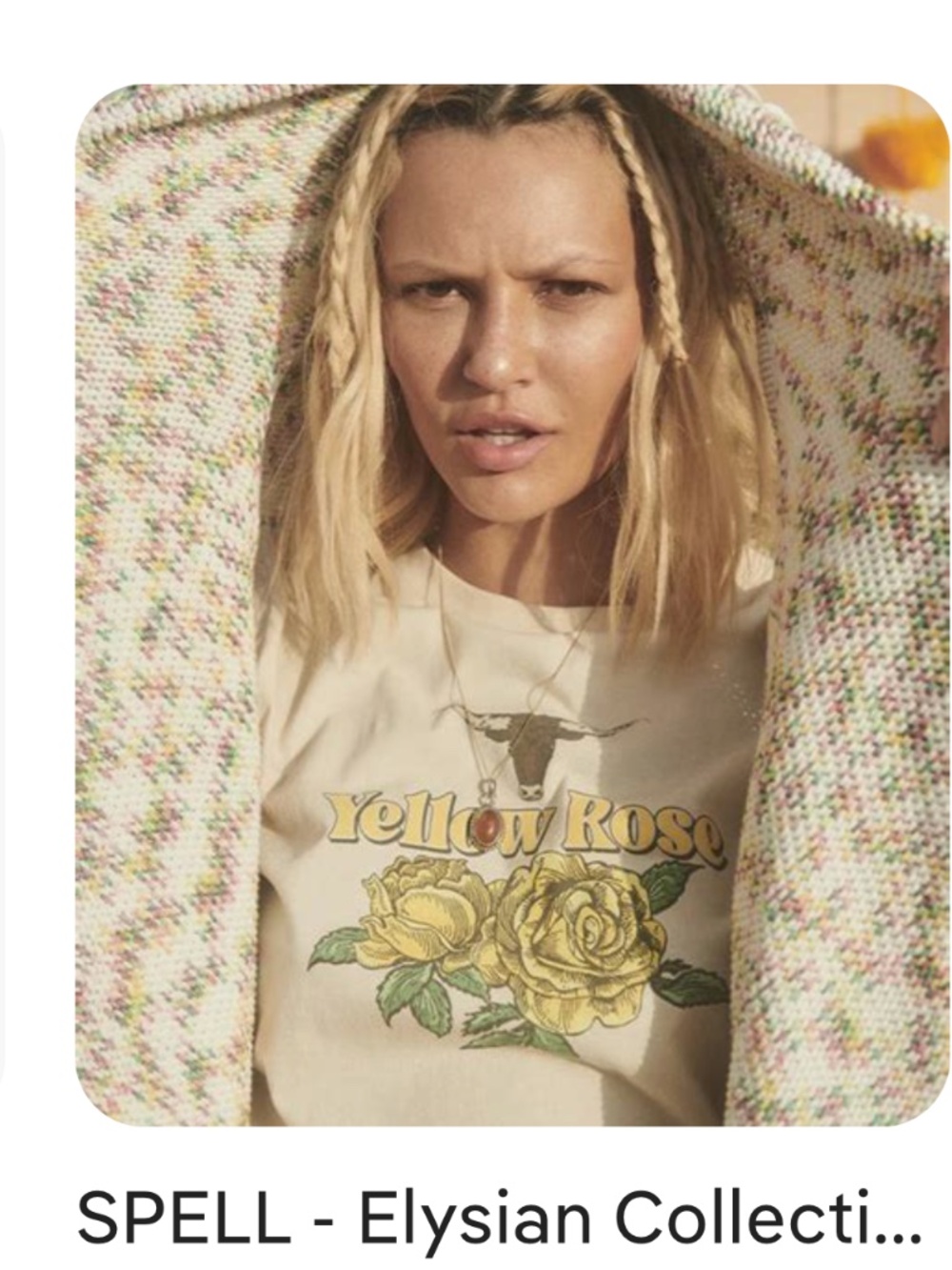 Spell Yellow Rose Tee Large